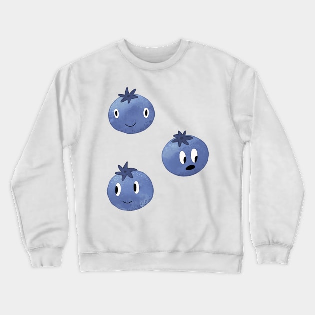 Cute Blueberry friends Crewneck Sweatshirt by allysci